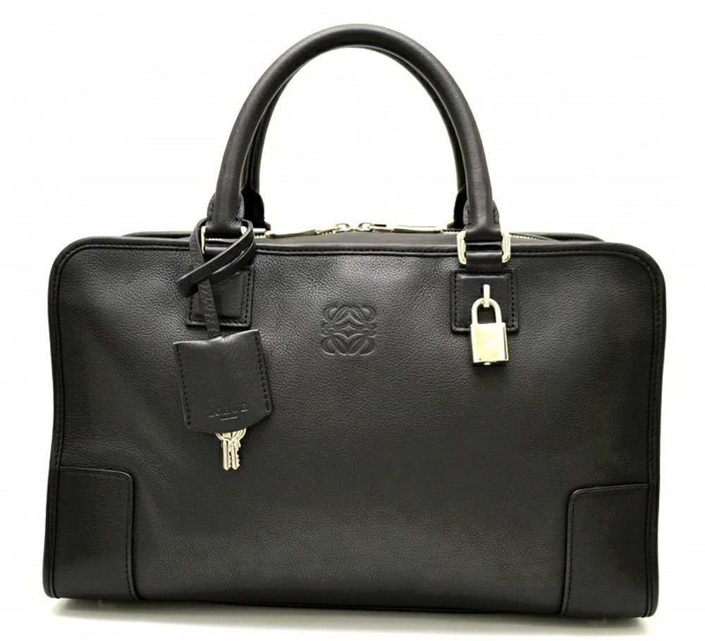 Loewe Amazona Boston Handbag Leather Black